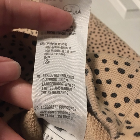 Abercrombie & Fitch Leopard Split Hem Terry Tunic Crew Sweatshirt XXS - Picture 6 of 7